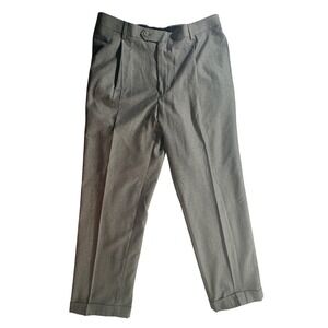 Axcess Dress Pants Mens 36x30 Grey Pleated‎ Cuffed Suit Separate Trousers New
